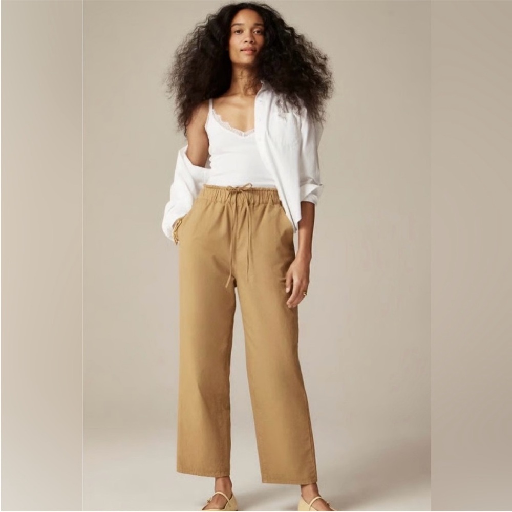 J. Crew Wide Leg Pants in Tan